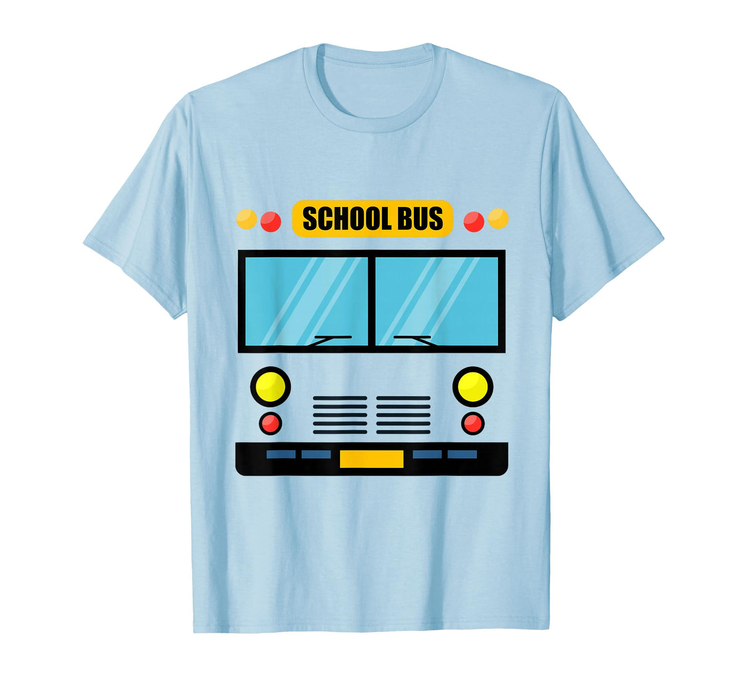 School Bus Costume Cool Easy Vehicle Halloween T-Shirt