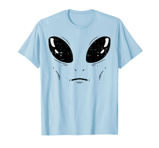 Alien Face Space Funny Halloween Costume Men Women Kids T-Shirt
