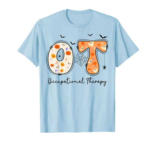 OT Therapists Occupational Therapy Pumpkin Ghost Halloween T-Shirt