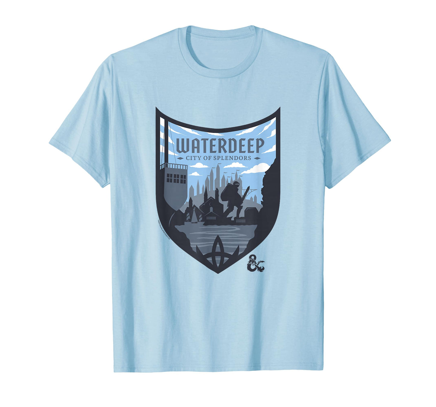 Dungeons & Dragons Waterdeep City Of Splendors Shield Logo T-Shirt