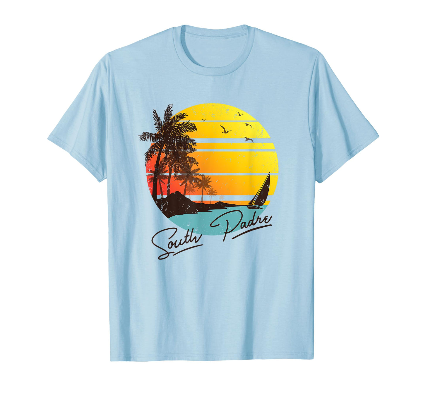 South Padre Island Texas Retro Summer Tropical Beach T-Shirt