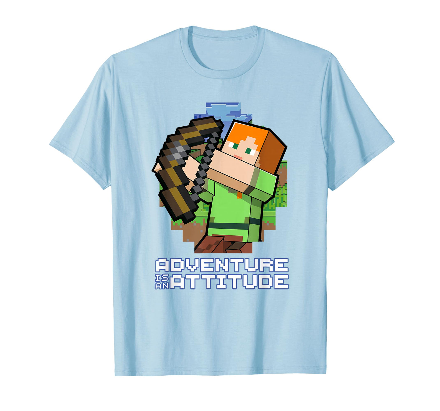 Minecraft Alex Adventure Is An Attitude Graphic Blocks T-Shirt