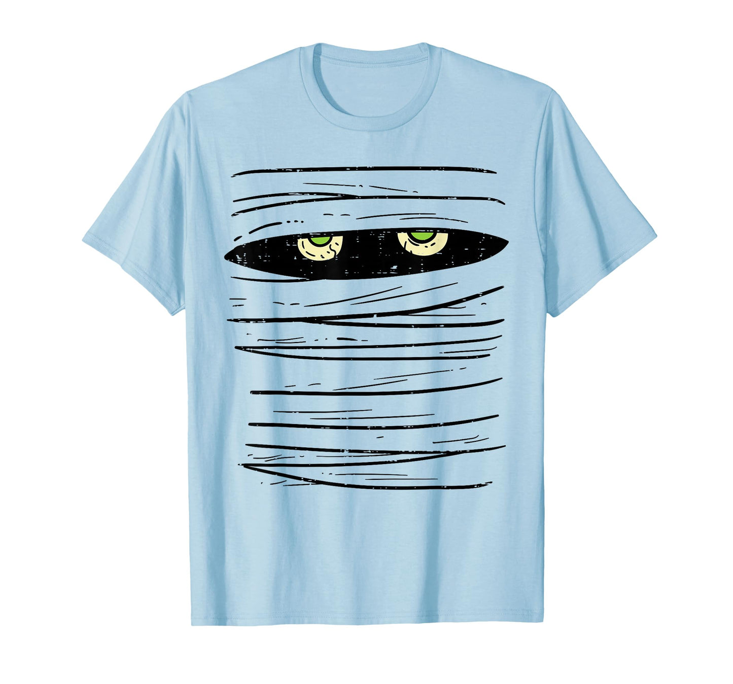 Mummy Wrap Eyes Costume Funny Scary Halloween Men Women Kids T-Shirt