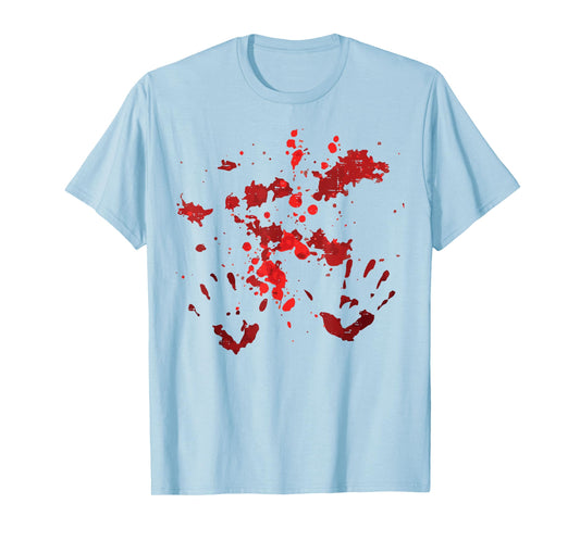 Bloody Hands Scary Wound Halloween Costume Men Women Kids T-Shirt