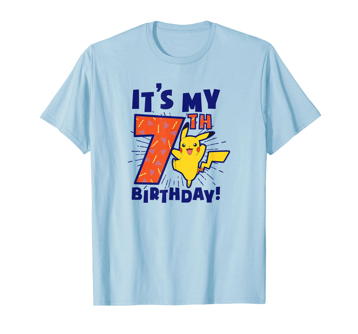 Pokémon Pikachu It's My 7th Birthday Awesome Celebration T-Shirt