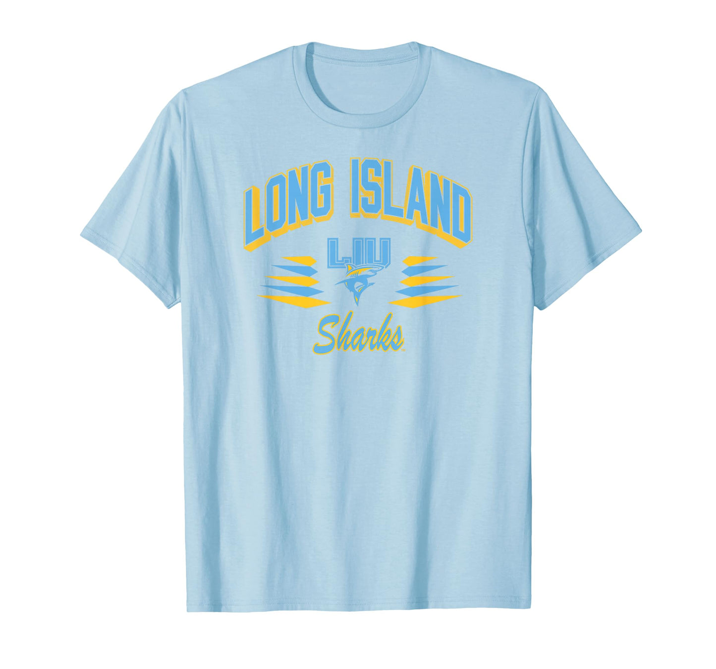 Long Island Sharks Retro Diamond White Officially Licensed T-Shirt