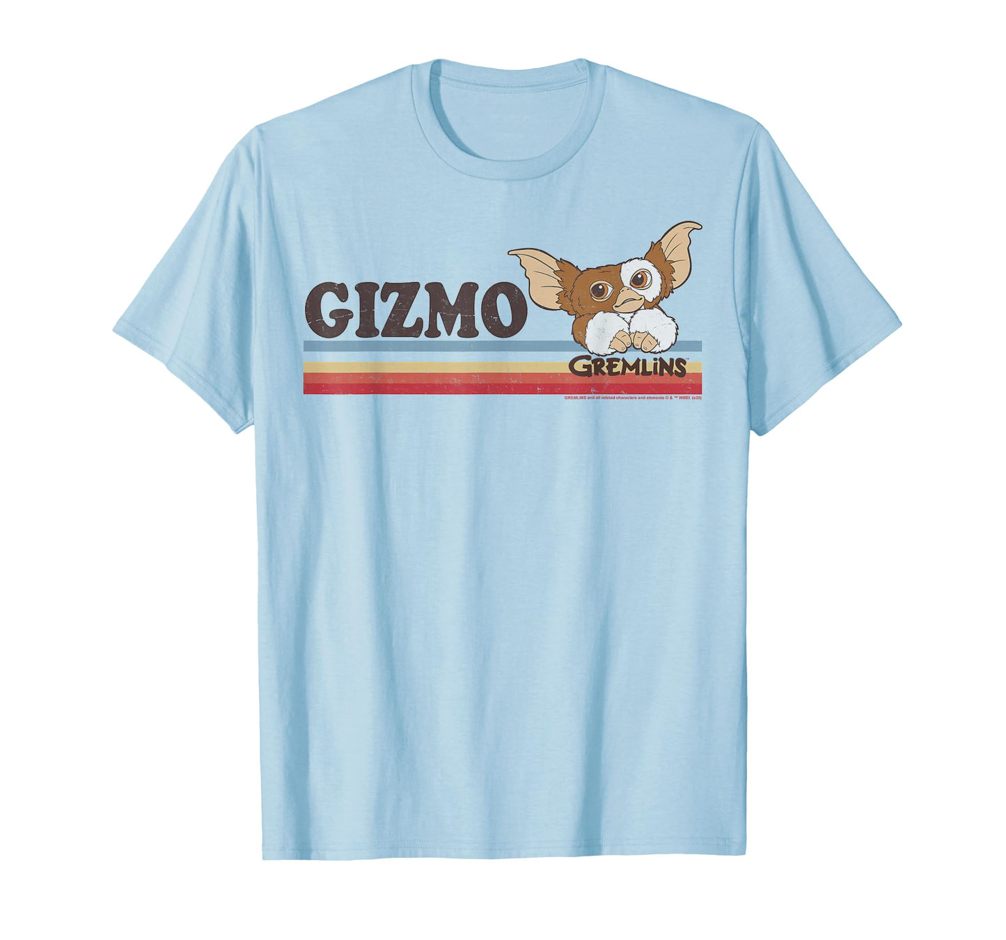 Gremlins Gizmo Retro Stripes T-Shirt Small