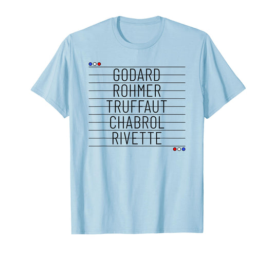 French New Wave Film Directors Cinema / Movie Buff T-Shirt