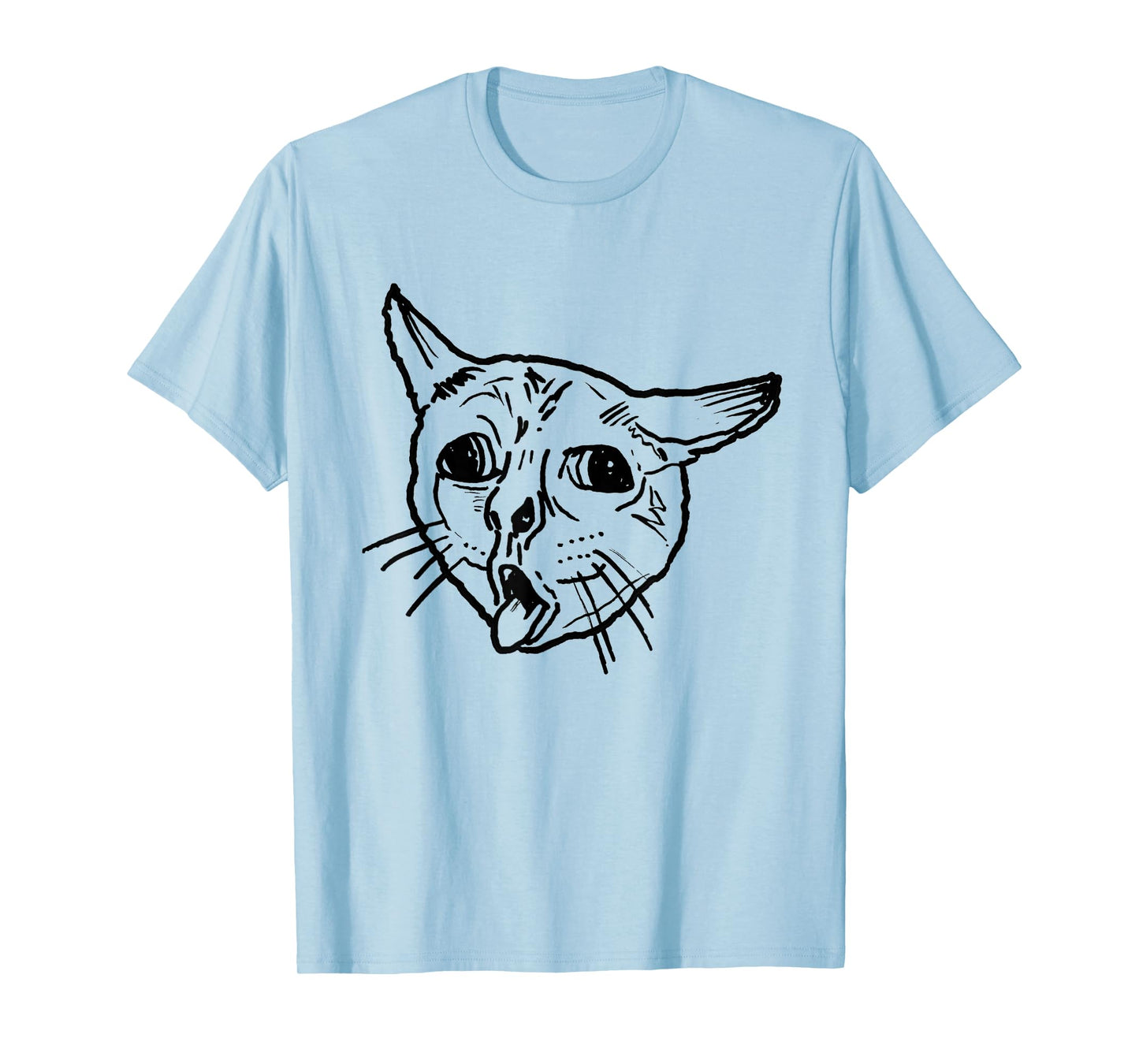 Ugly Coughing Cat Meme T-Shirt