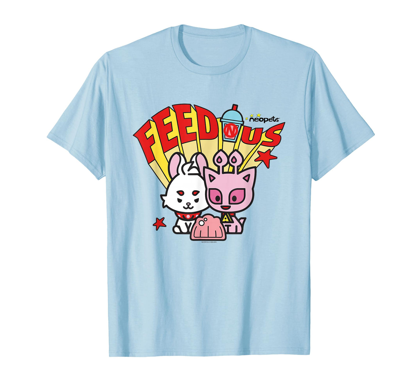 Neopets Feed Us Cute Retro Y2K Virtual Pets T-Shirt