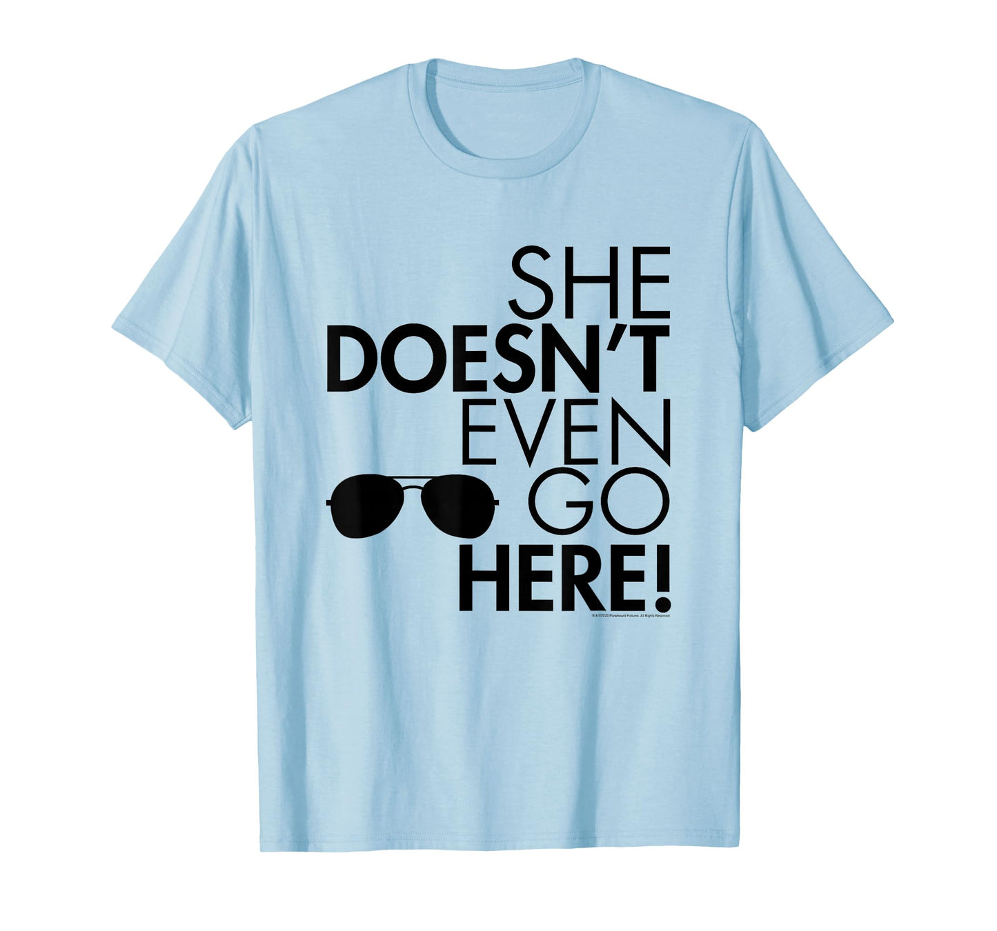 Mean Girls She Doesn't Even Go Here Sunglasses Y2K Movie T-Shirt