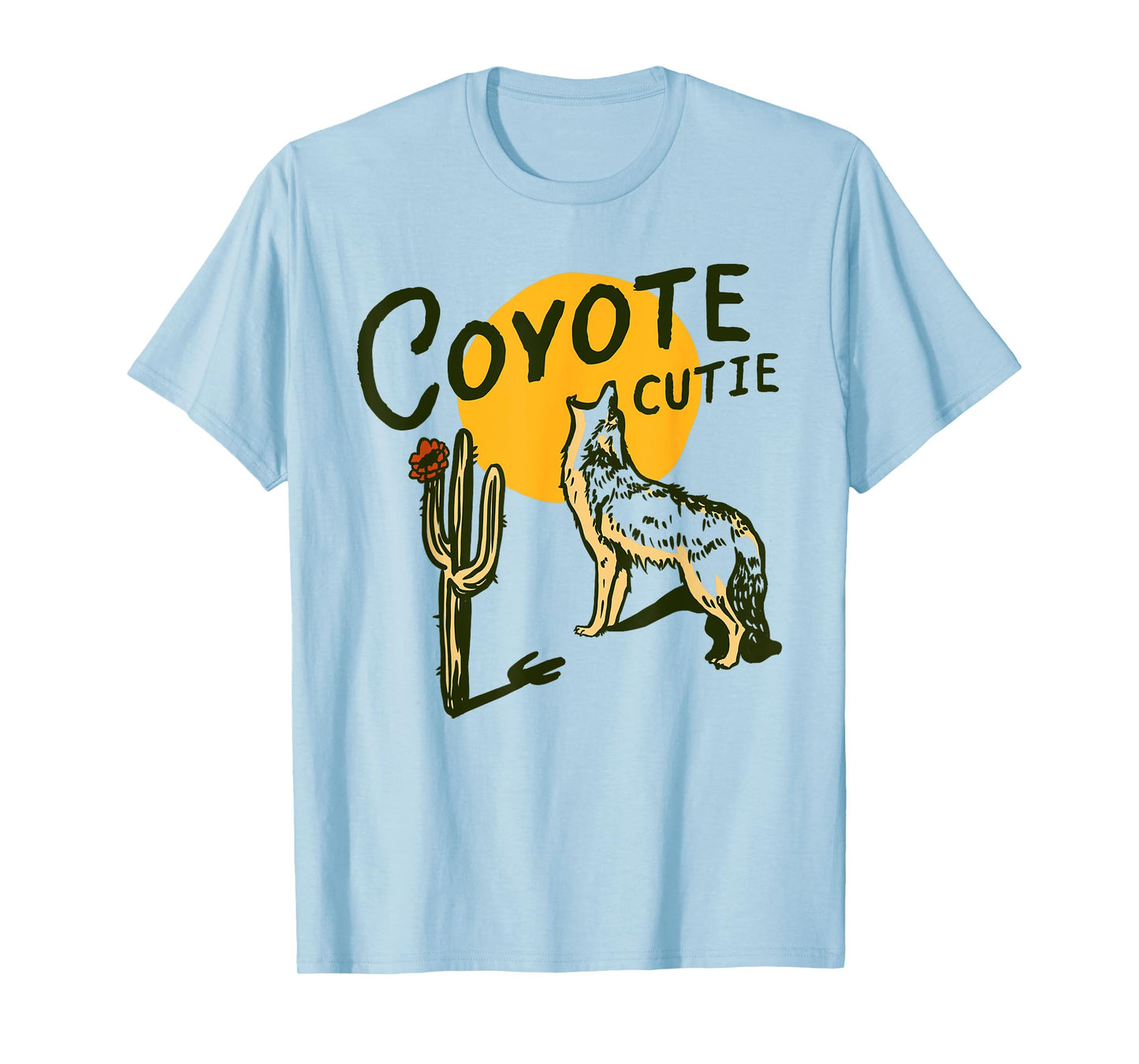 Coyote Cutie: Cute, Adorable Howl At The Moon Wolf Animal T-Shirt