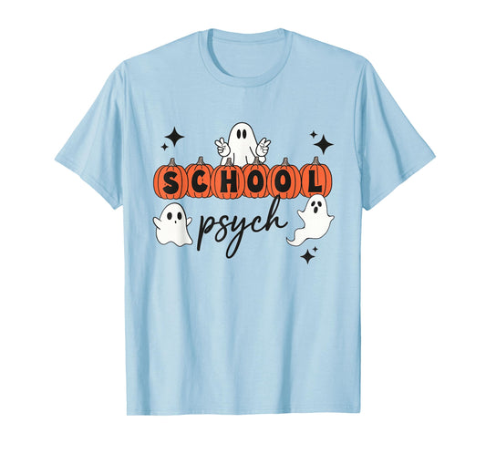 One Spooky School Psychologist Halloween Pumpkin Ghosts T-Shirt