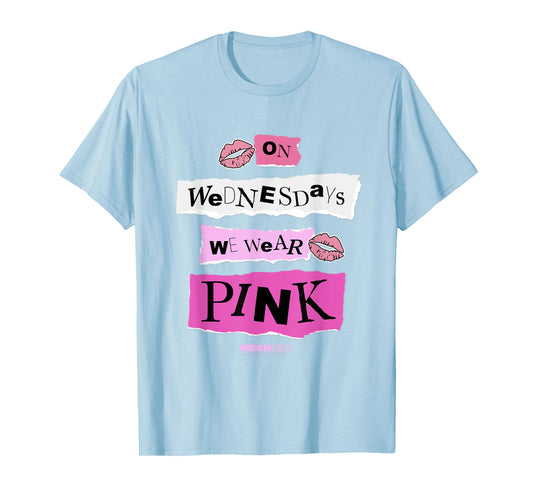 Mean Girls On Wednesdays We Wear Pink Cutout Collage Movie T-Shirt