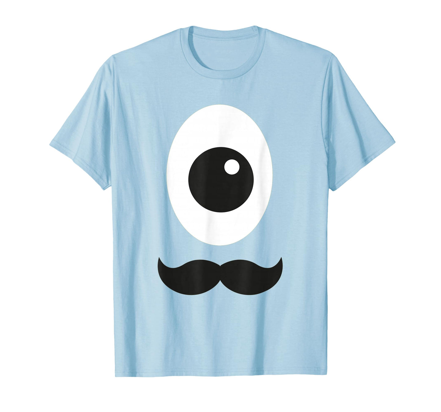 Giant Cyclops Eye and Mustache Monster Alien T-Shirt