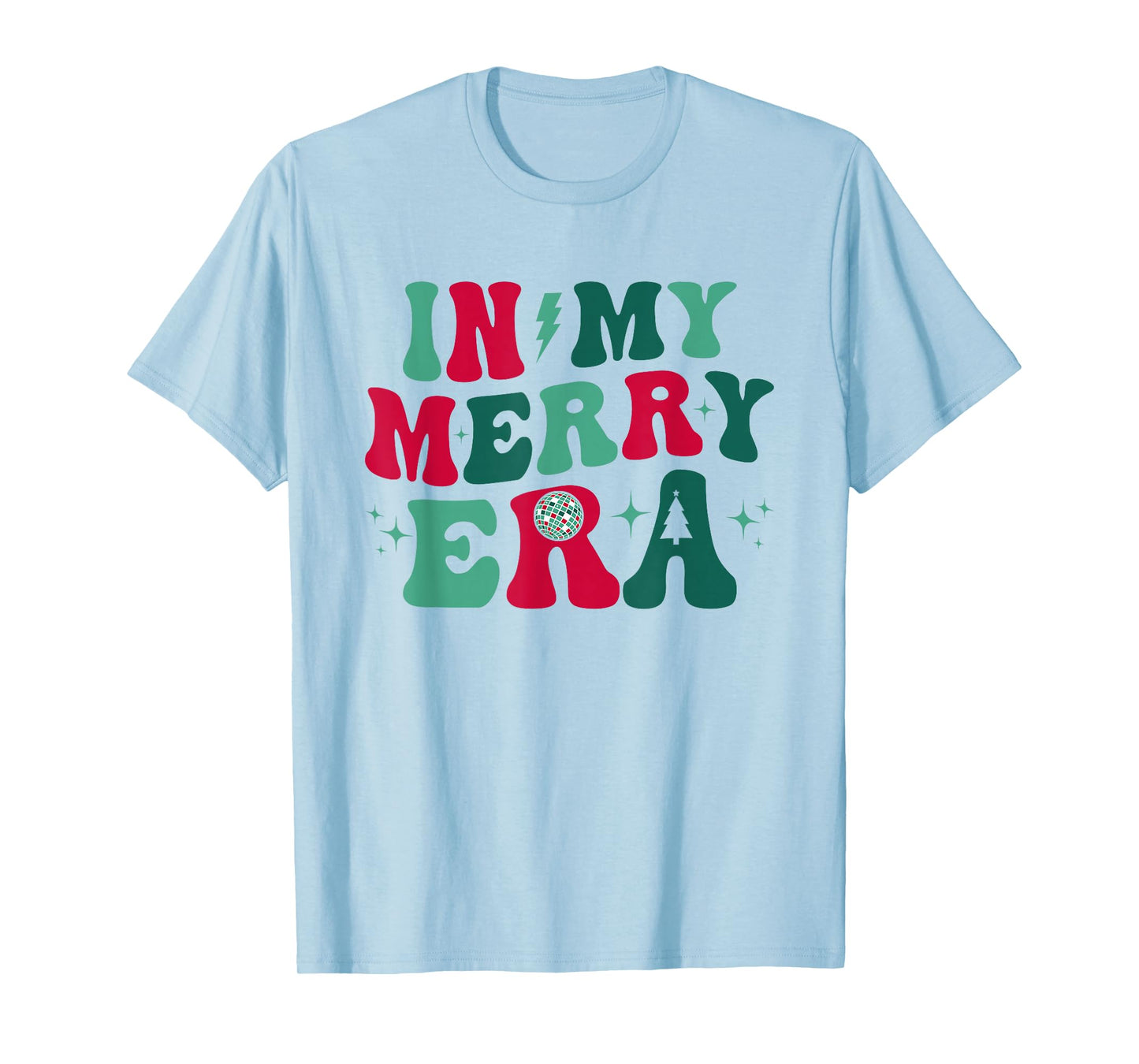 Christmas In My Merry Era Xmas Holiday Groovy Xmas Pajamas T-Shirt