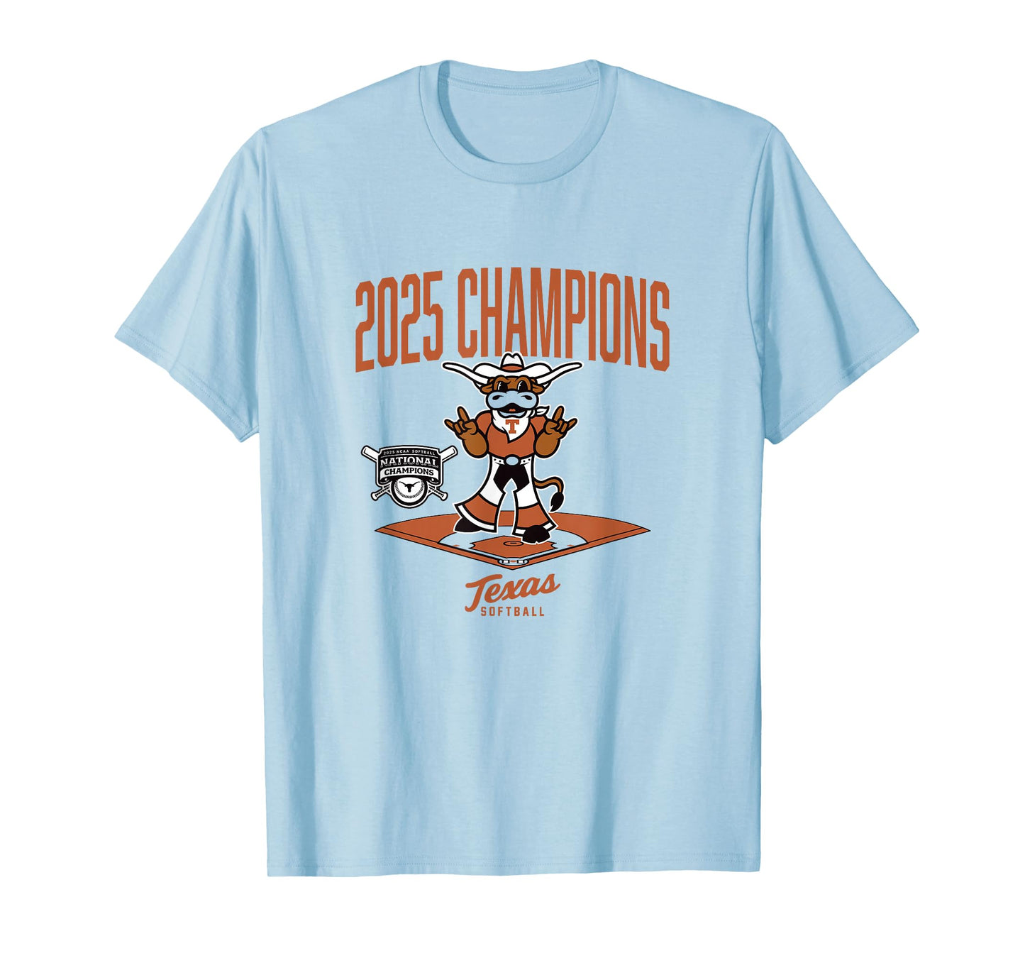 Texas Longhorns - 2025 Champs Diamond - NCAA Softball T-Shirt