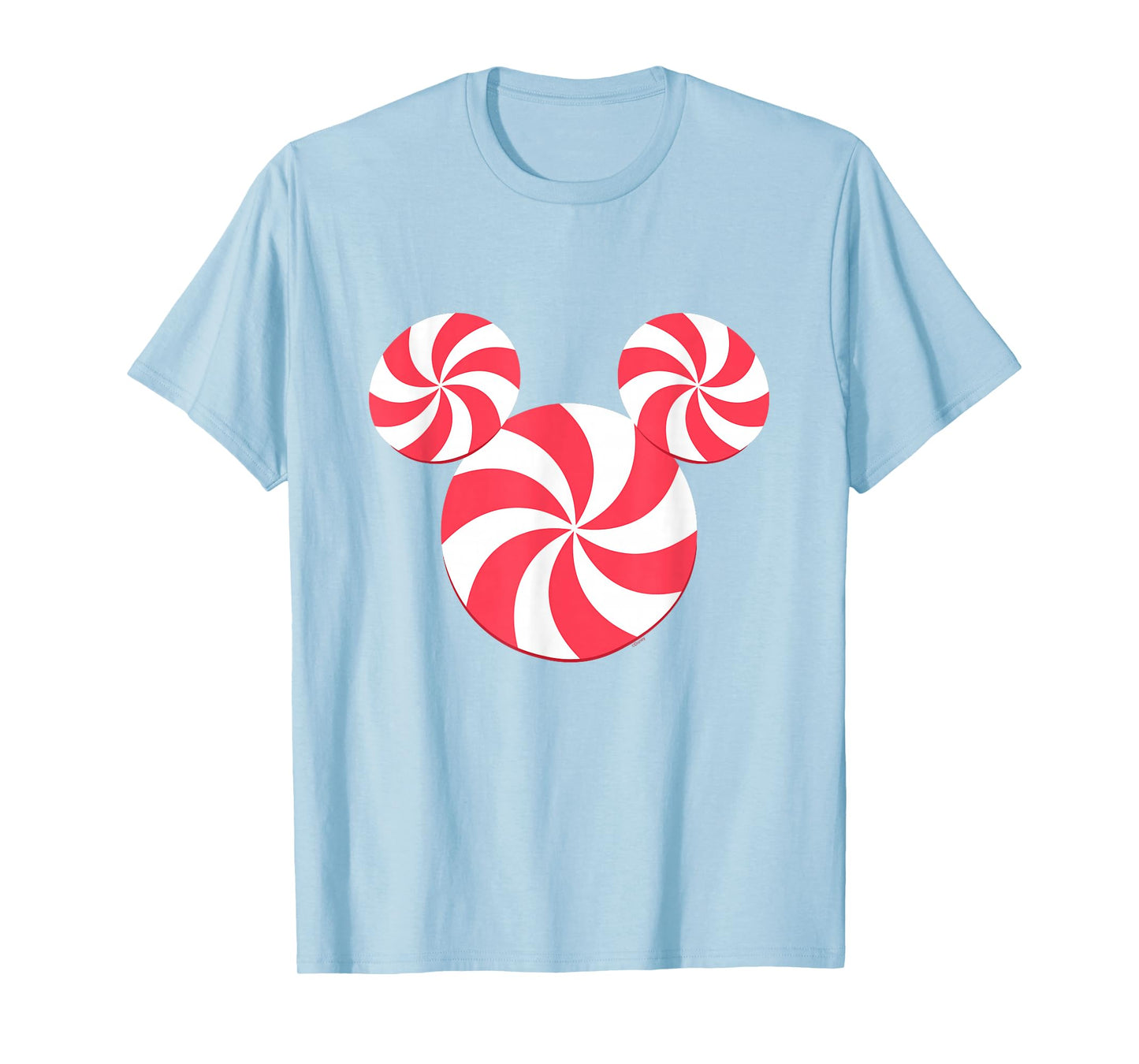 Disney Mickey Mouse Icon Christmas Peppermint Candy Holiday T-Shirt