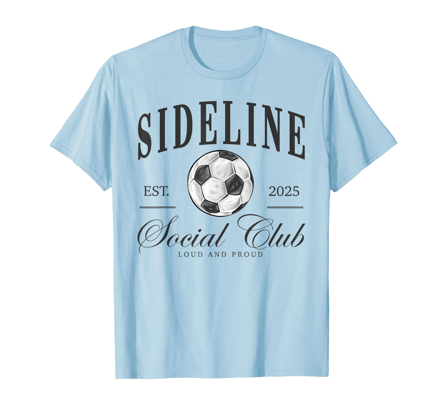 Women Sideline Social Club Soccer Mom Game Day Mothers Day T-Shirt