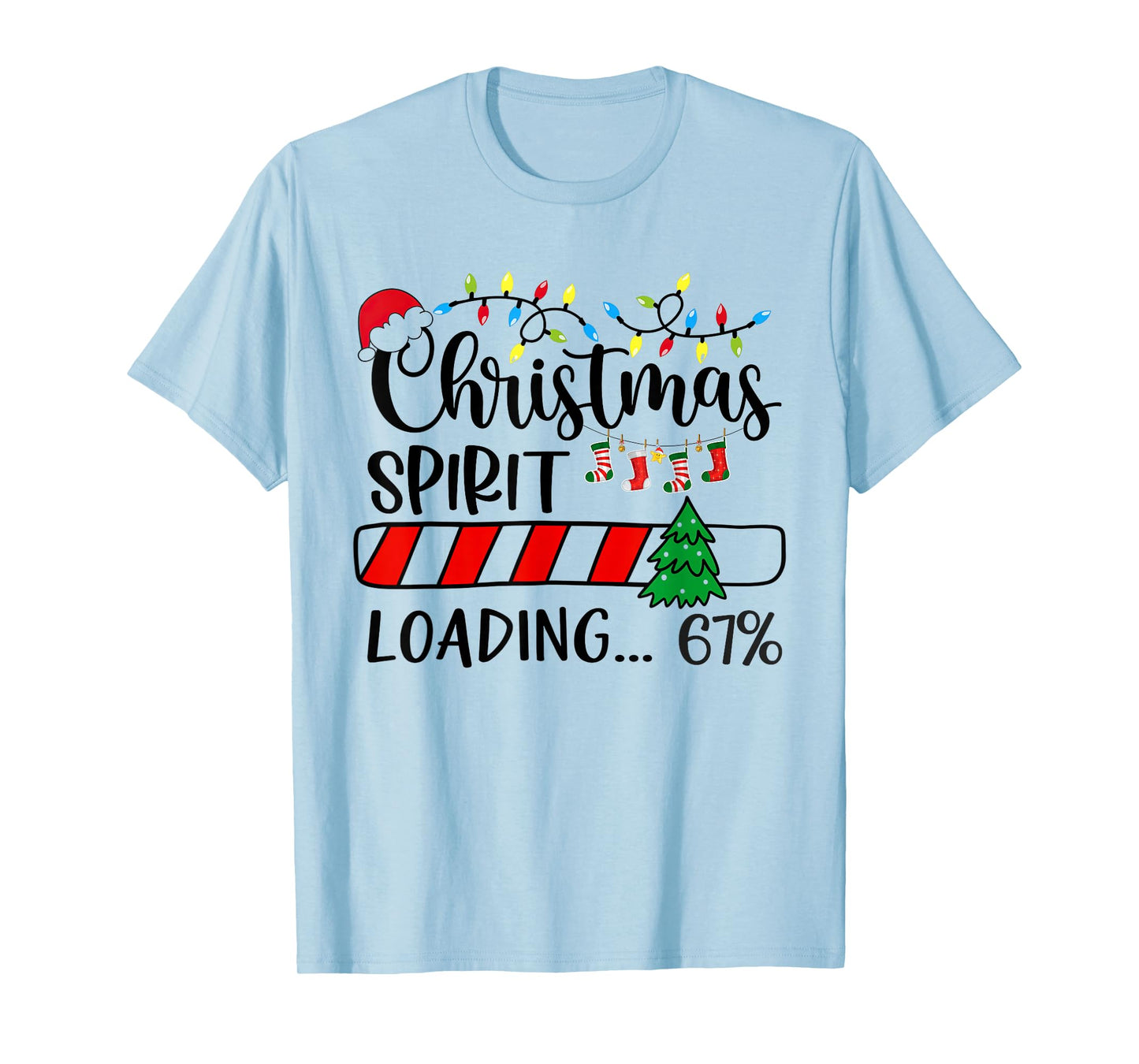 67 Meme Six Seven Christmas Spirit Loading 67 Funny T-Shirt