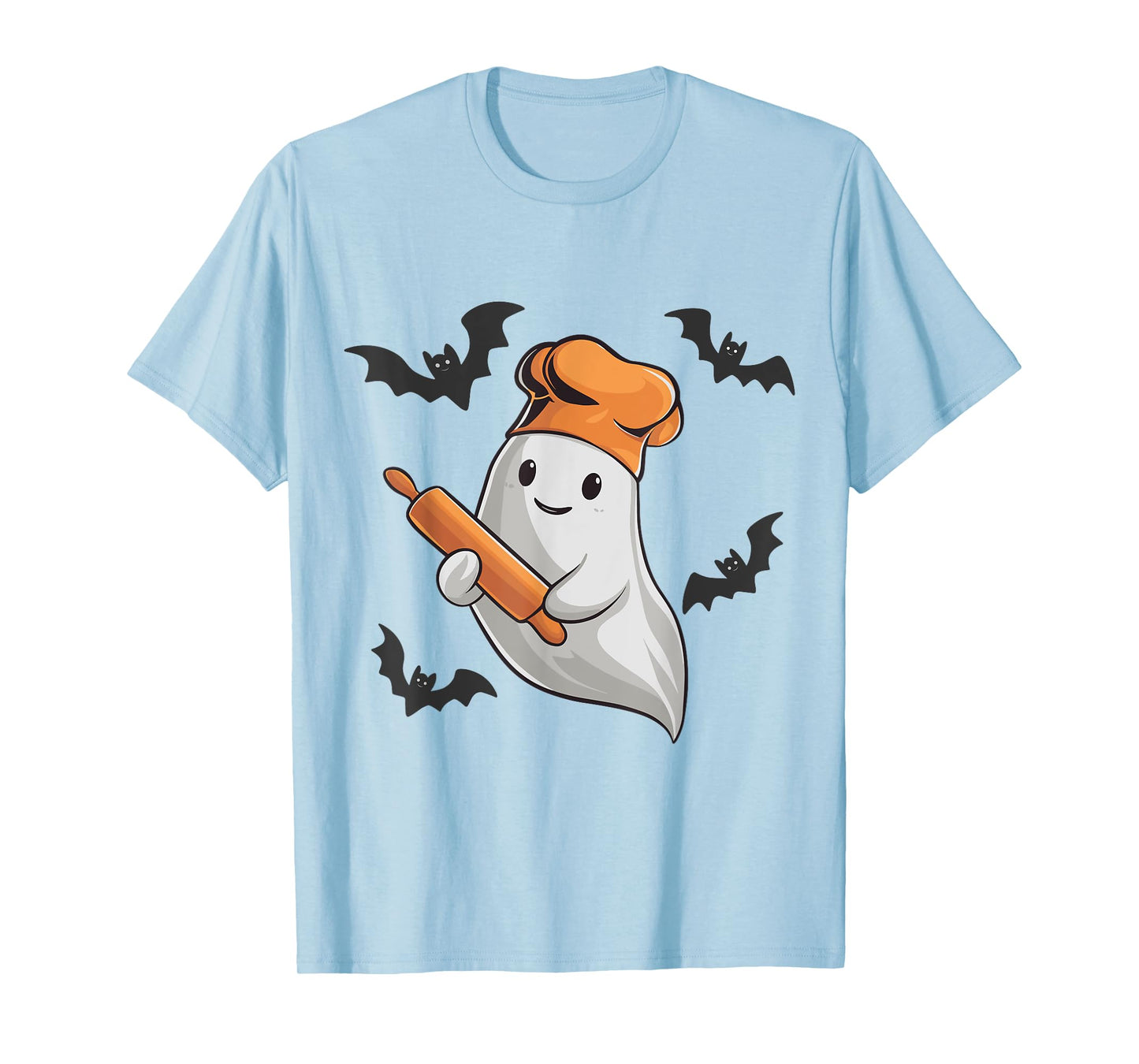 Ghost Baker Spooky Halloween Baking Cake Lover Bakery Team T-Shirt