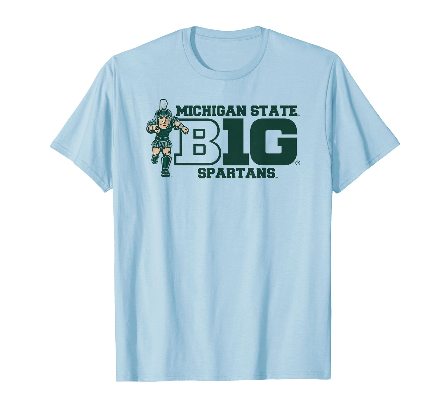 Michigan State Spartans Big 10 Mascot White T-Shirt