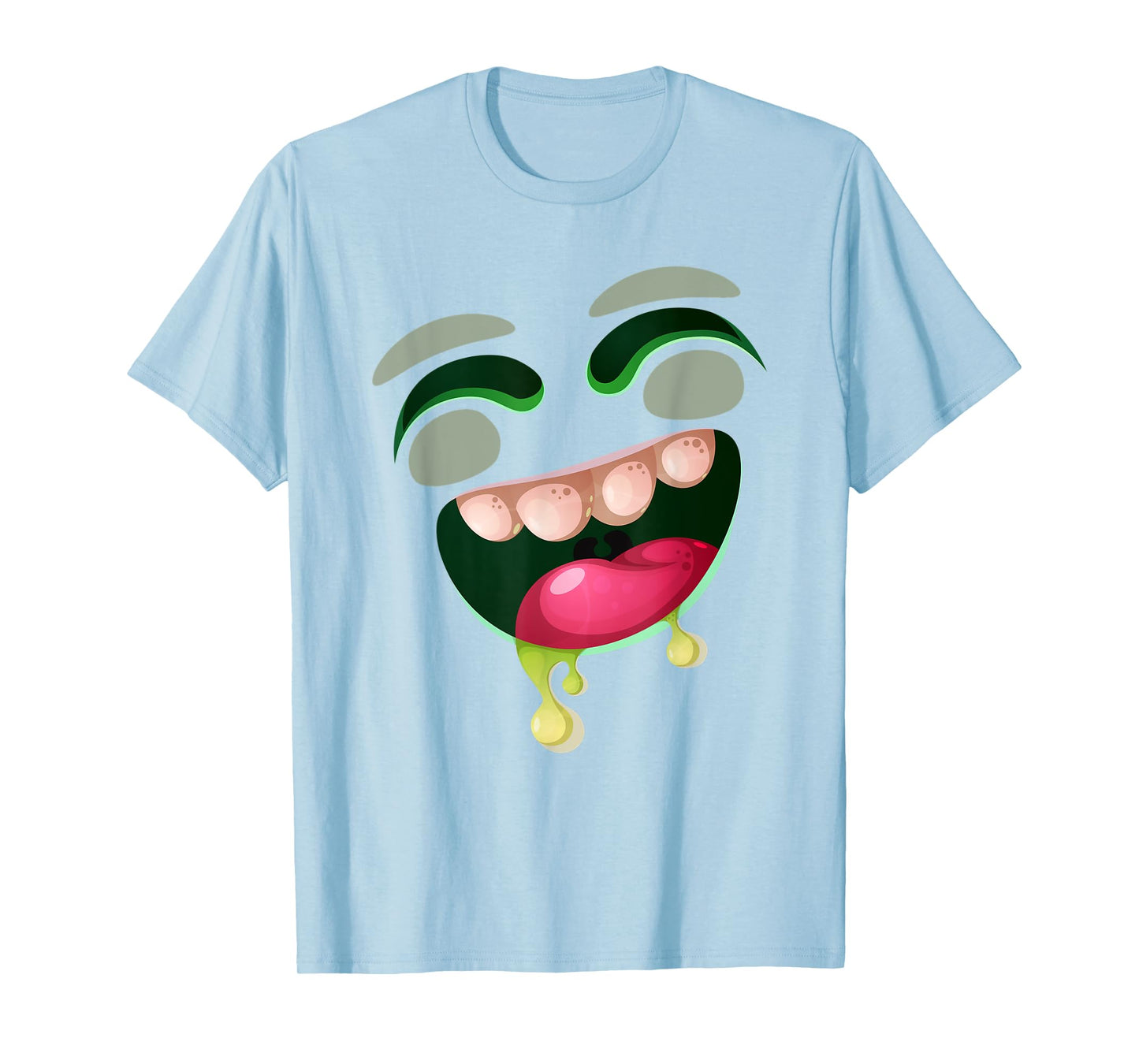 Cute Monster Face Halloween Group Easy Costume Cartoon T-Shirt