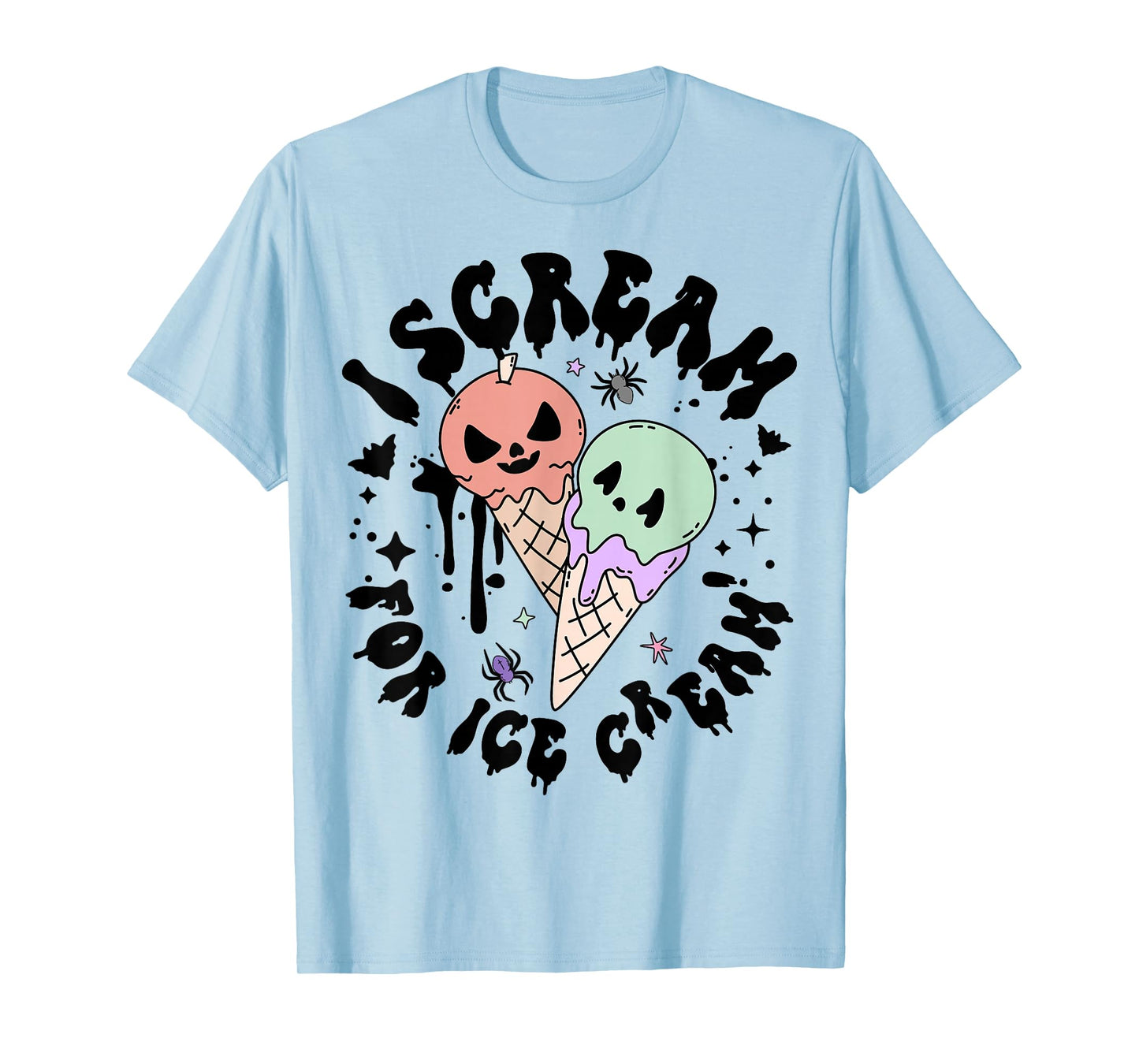 I Scream For Ice Cream Groovy Retro Halloween Costume Girls T-Shirt