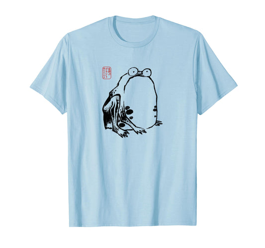 Japanese Grumpy Frog Ukiyo-e Anime Japanese Art T-Shirt
