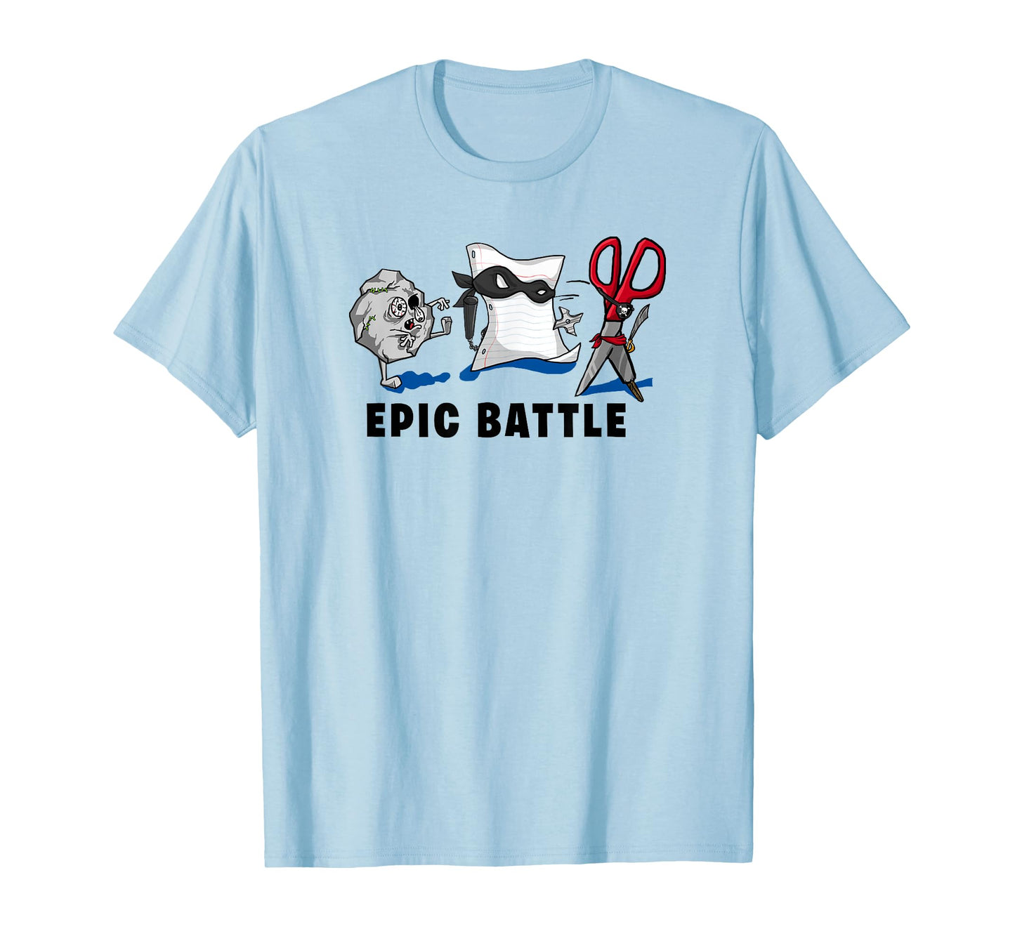 Trendy Graphic Rock Paper Scissors Epic Battle T-Shirt
