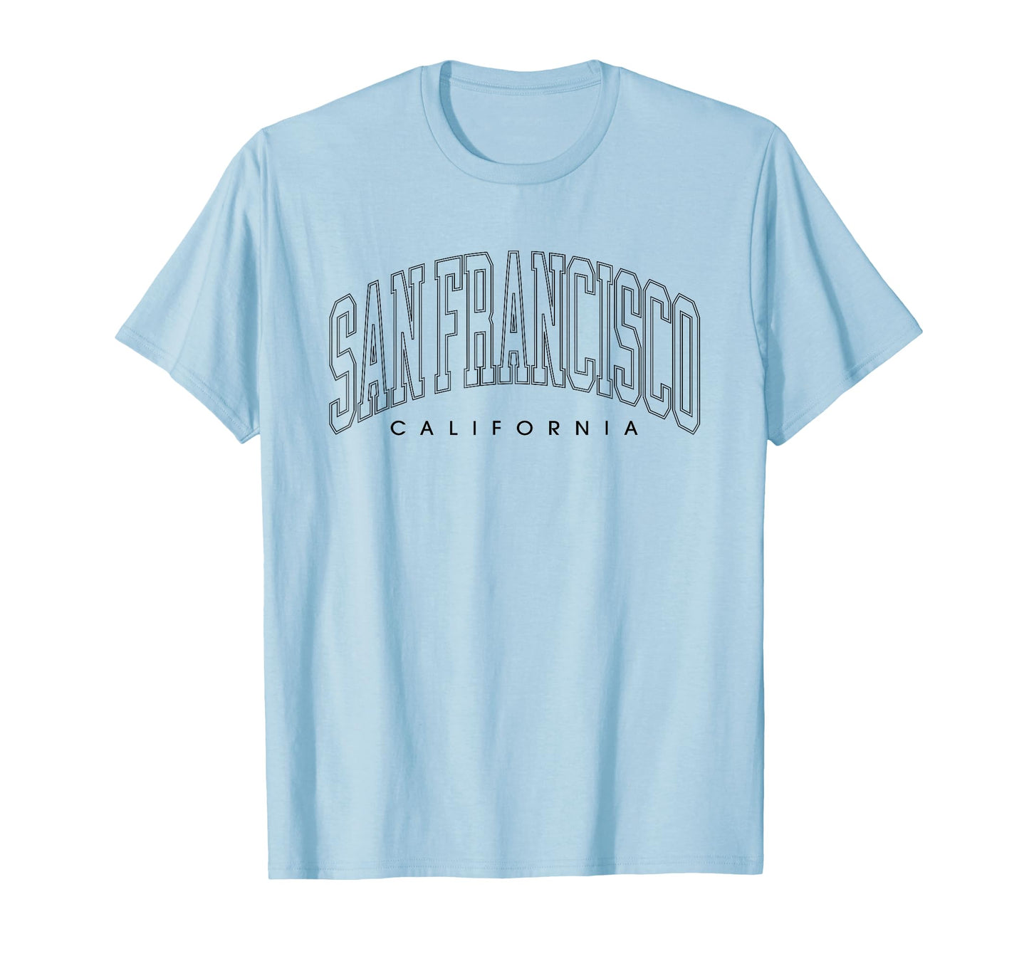 Vintage San Francisco Retro California Travel Souvenir T-Shirt - Grey, Letter Print, Crew Neck, Unisex, Short Sleeve, Classic Fit, All Seasons, Retro Design Lovers, Small
