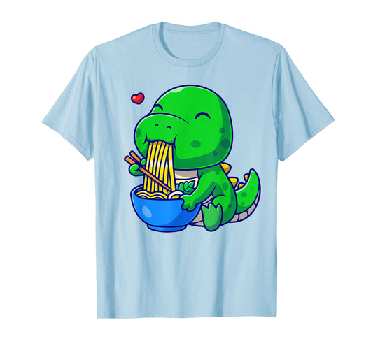 Funny Dinosaur Ramen Noodle Boy Toddler Cute Anime Kawaii T-Shirt