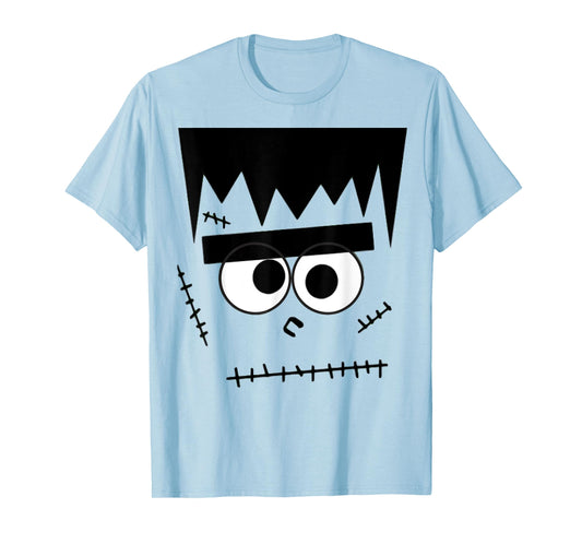 Monster Munster Face Tee Frankenstein Halloween Costume T-Shirt