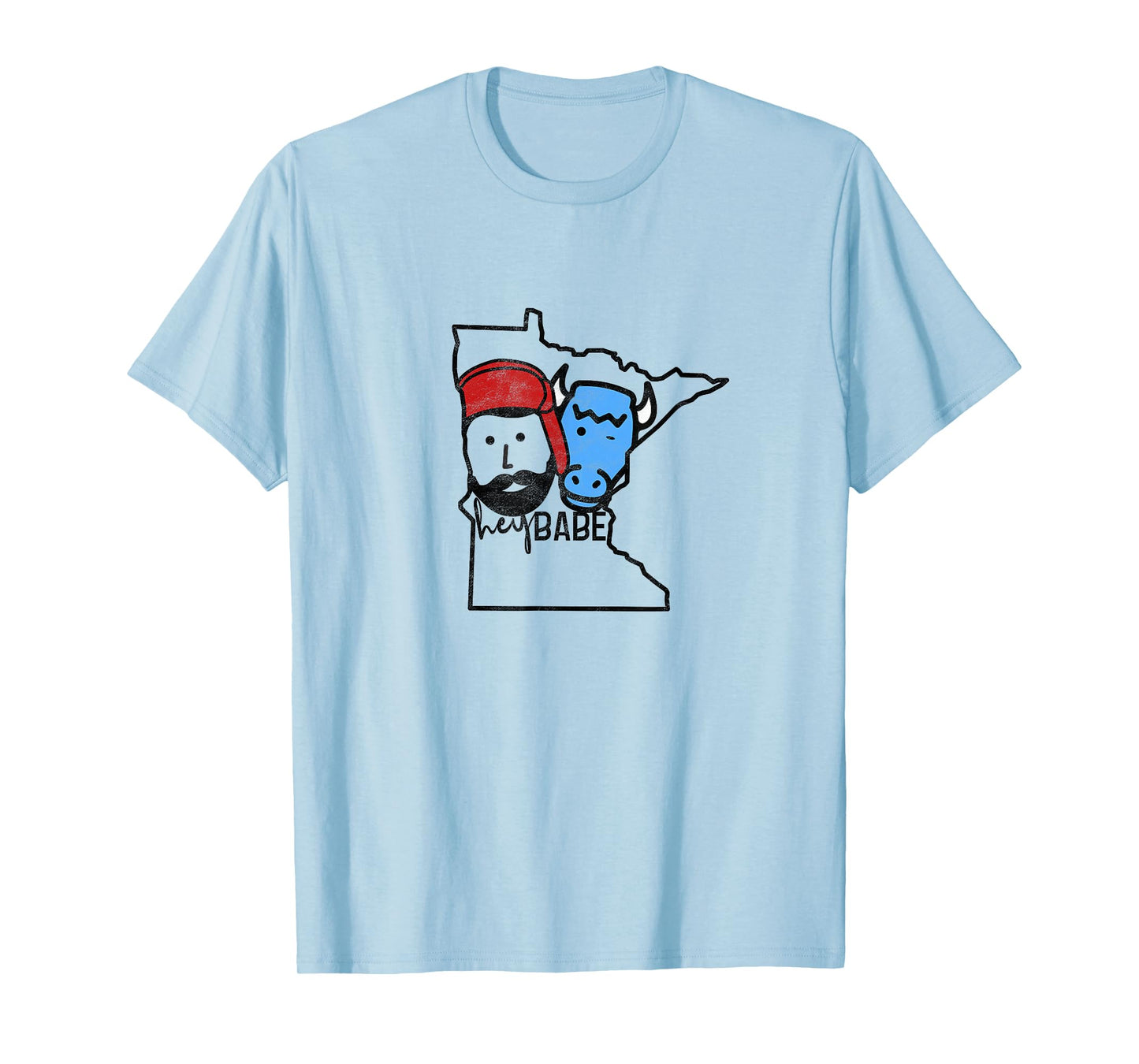 Cute Minnesota Babe Ox Paul Bunyan Vintage Retro T-shirt T-Shirt