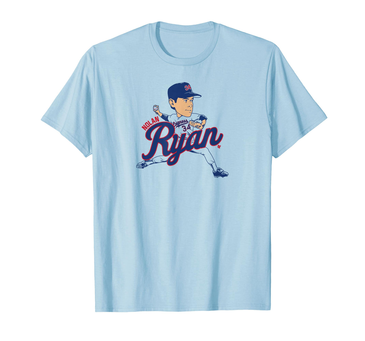 Nolan Ryan - Caricature - Texas Baseball T-Shirt