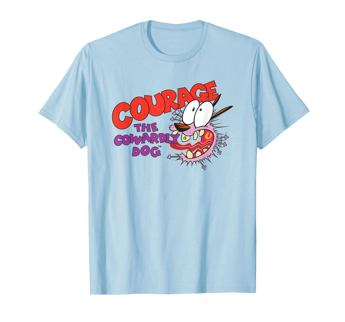 Courage the Cowardly Dog Scared Show Logo Cartoon T-Shirt