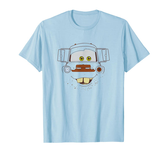 Disney Pixar Cars Tow Mater Big Face Outline Portrait T-Shirt