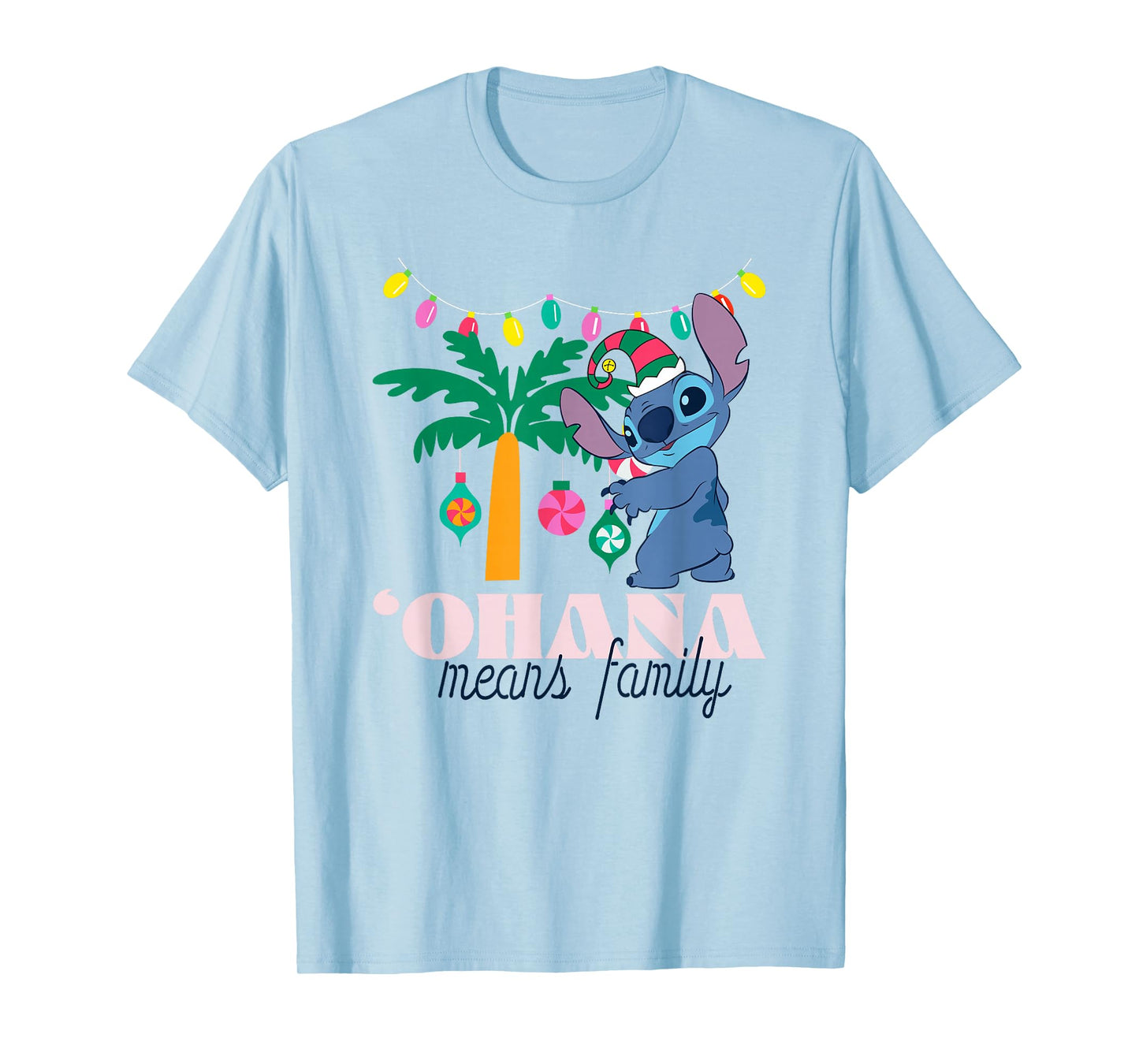 Disney Lilo & Stitch Christmas 'Ohana Means Family T-Shirt