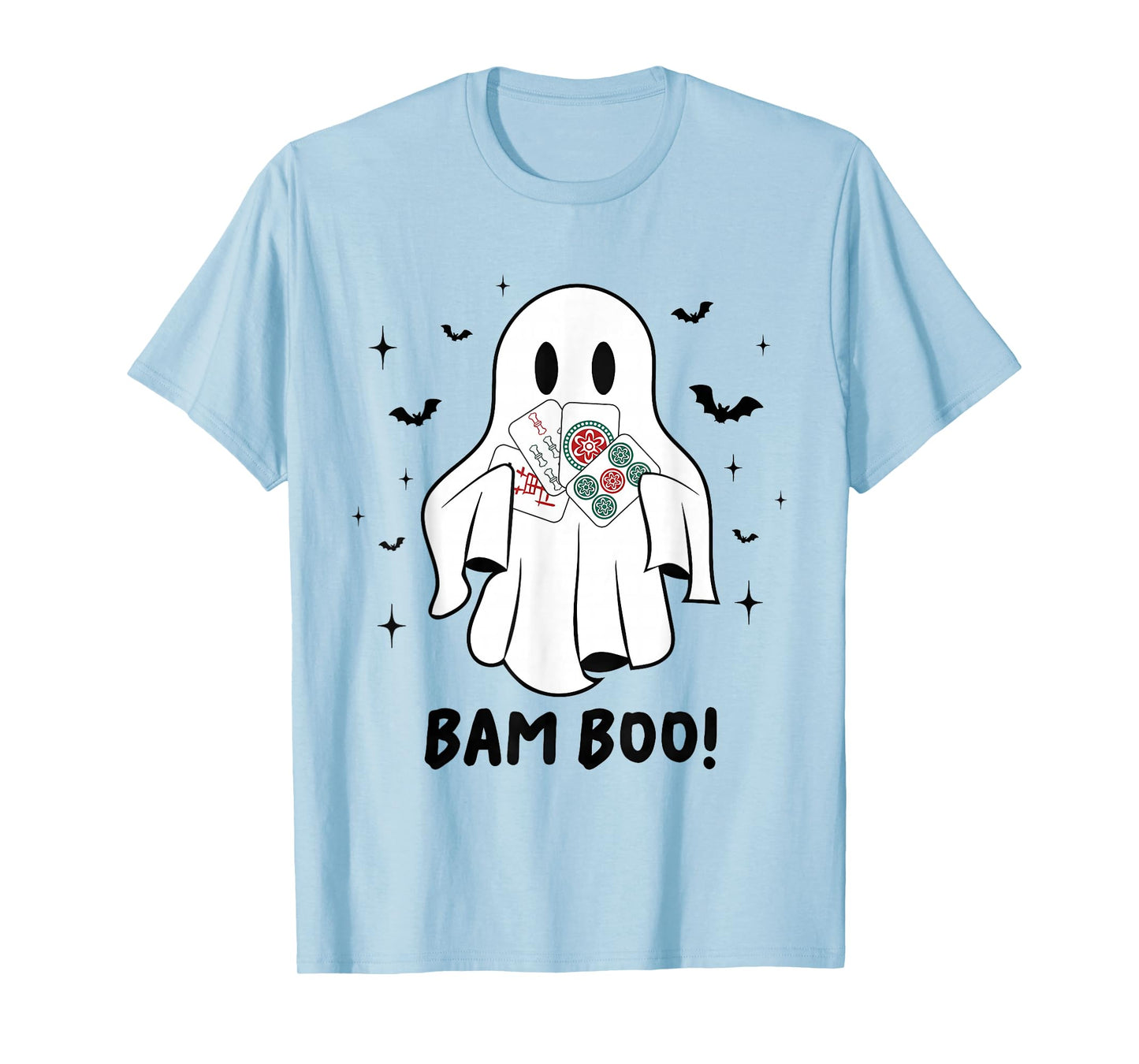 Bam Boo Halloween Ghost Mahjong Funny Costume Game Men Women T-Shirt