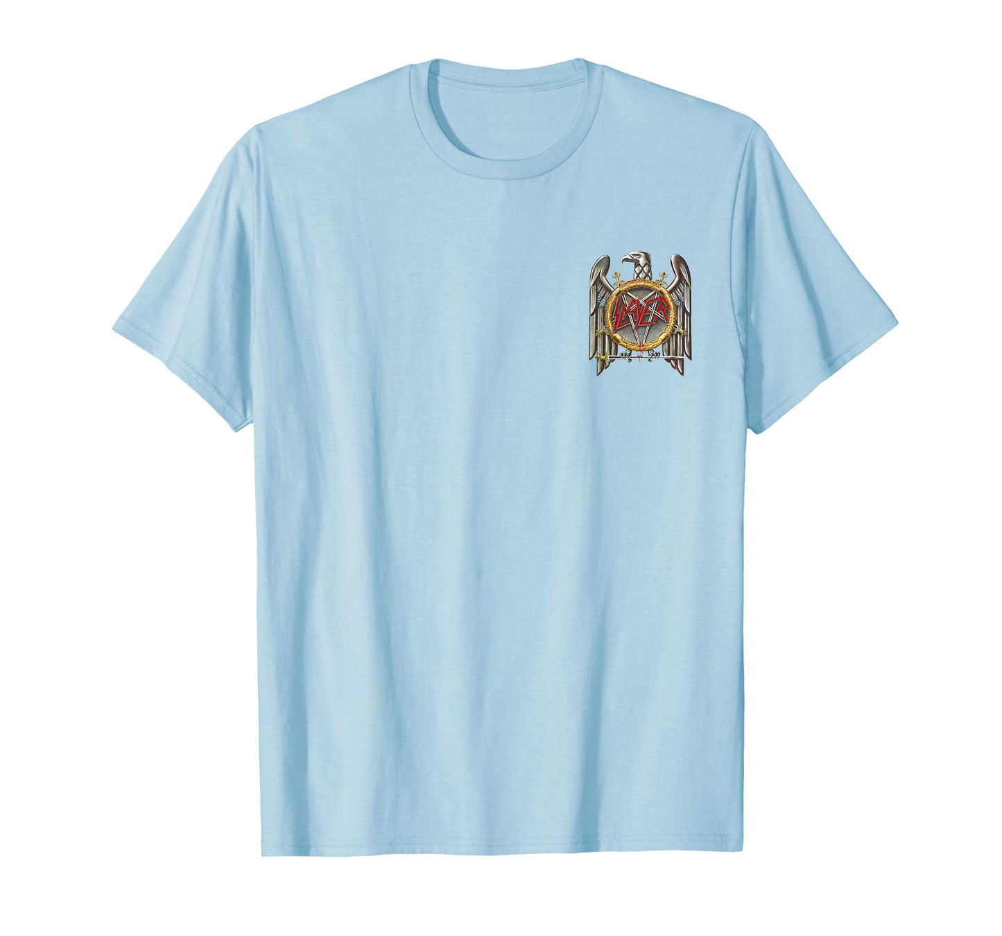 Slayer - Eagle Small Logo White T-Shirt