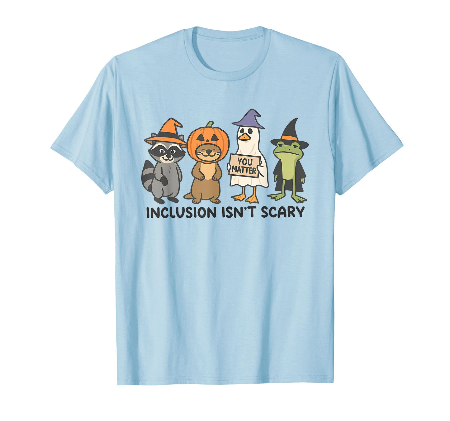 Inclusion Isn't Scary Ghost Mummy Halloween SLP Sped Teacher T-Shirt