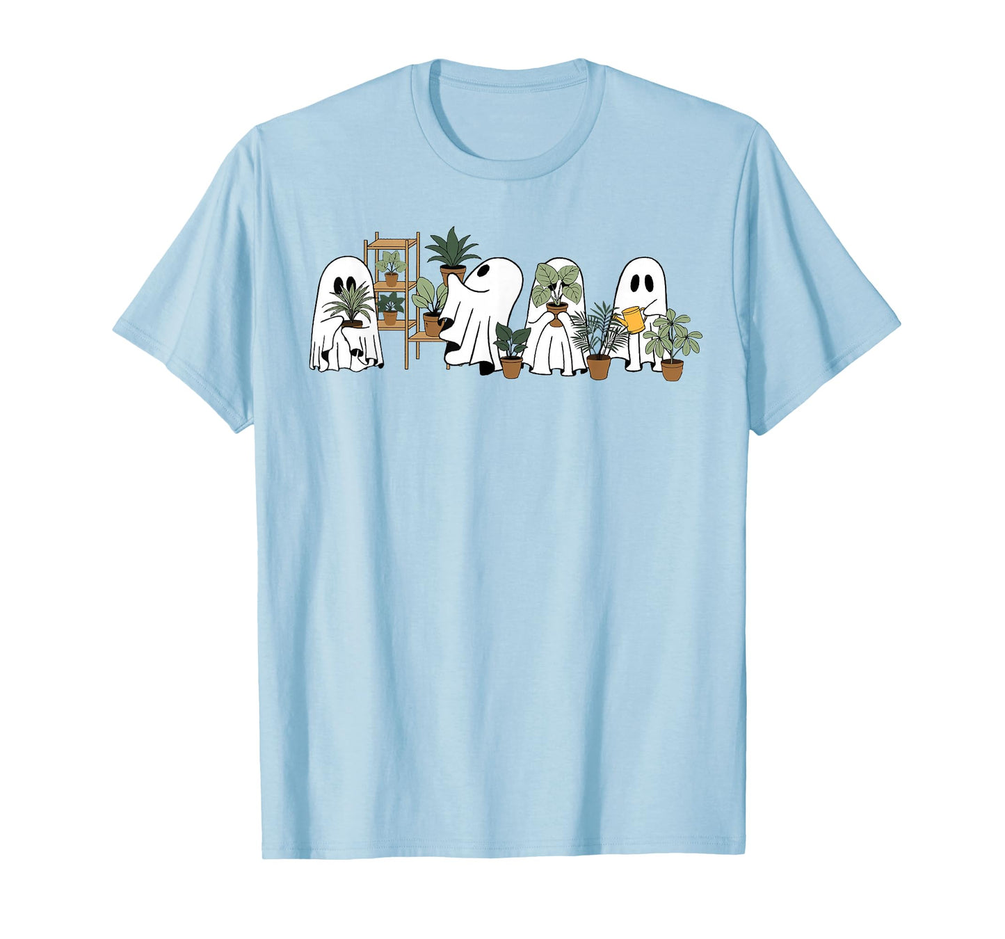 Funny Ghost Plants Spooky Season Trick Or Treat Halloween T-Shirt