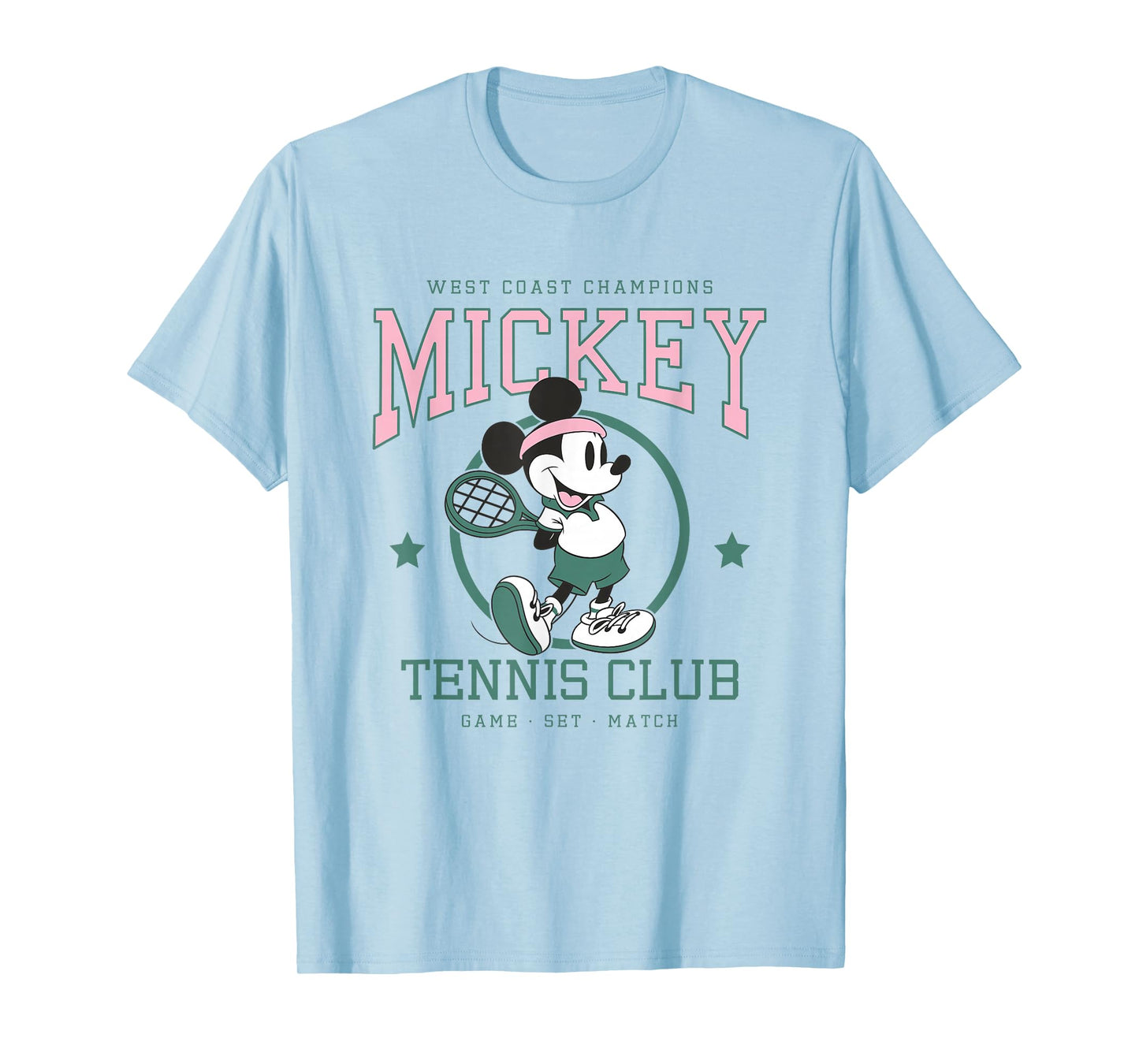 Disney Mickey And Friends Retro Tennis Club Game Set Match T-Shirt