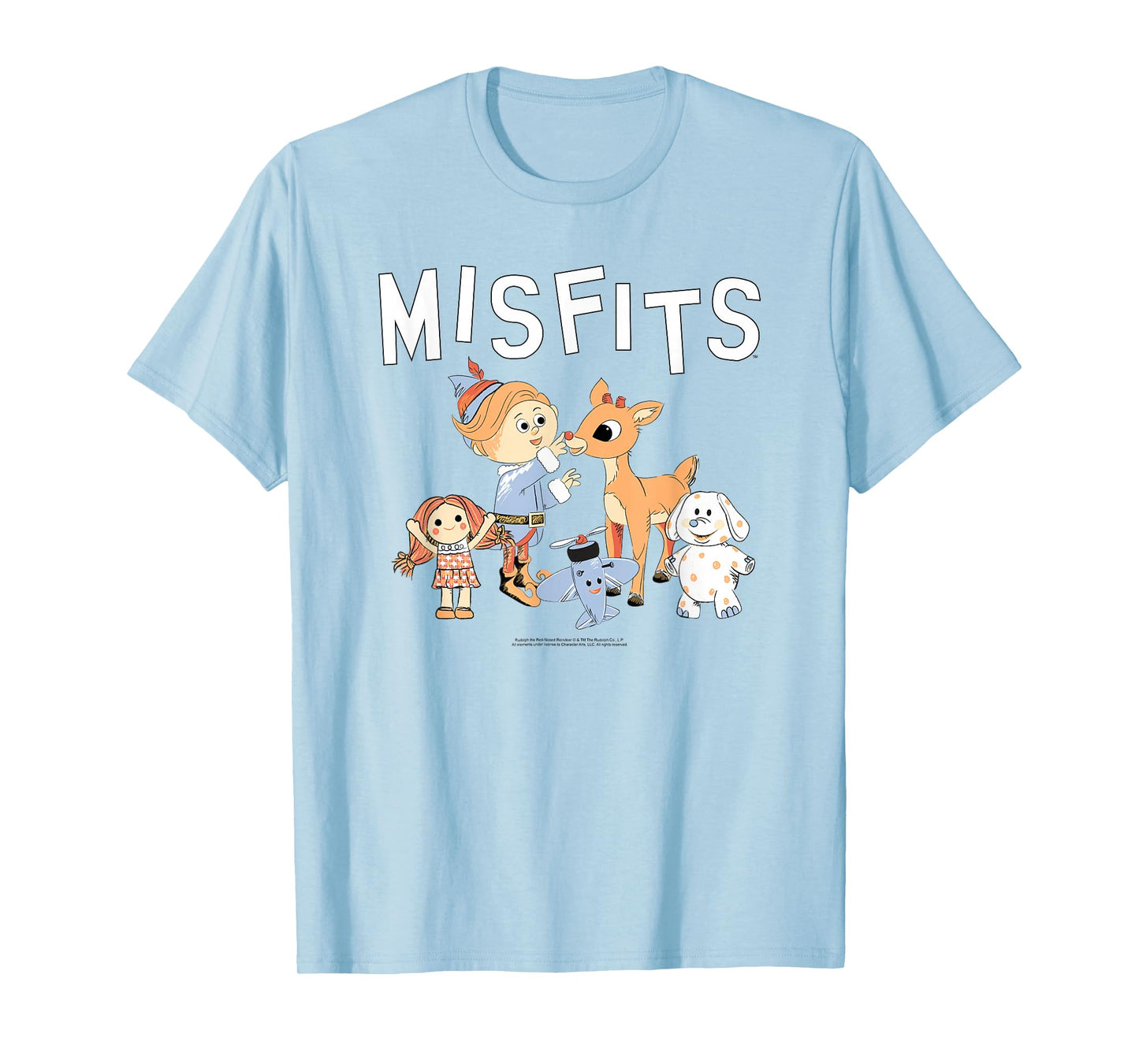 Rudolph Misfit Toys Illustration Vintage Christmas Cartoon T-Shirt