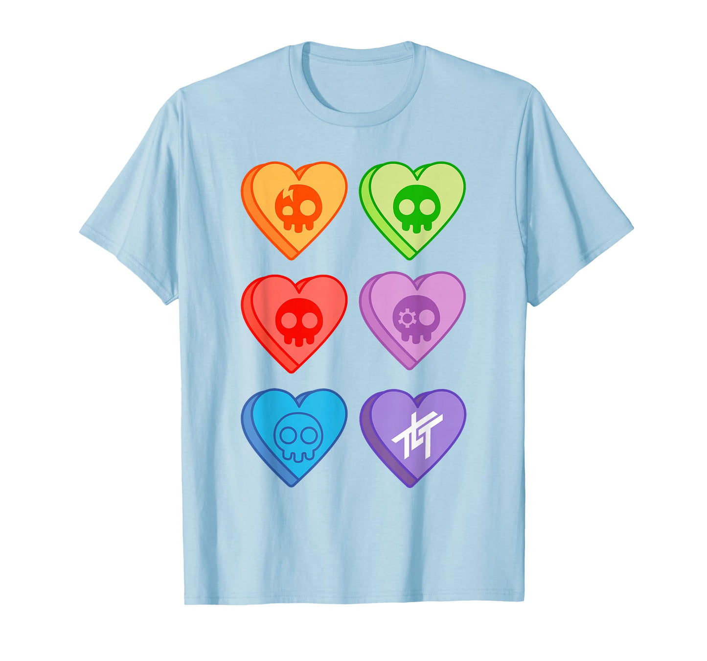 The Living Tombstone – Candy Hearts Pink T-Shirt