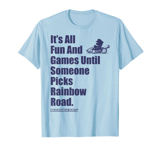 Nintendo Mario Kart Rainbow Road Fun And Games T-Shirt