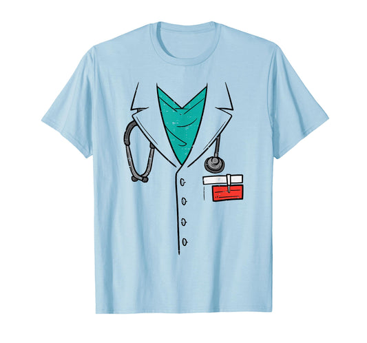 Doctor Physician Costume Funny Halloween Men Boys Kids T-Shirt