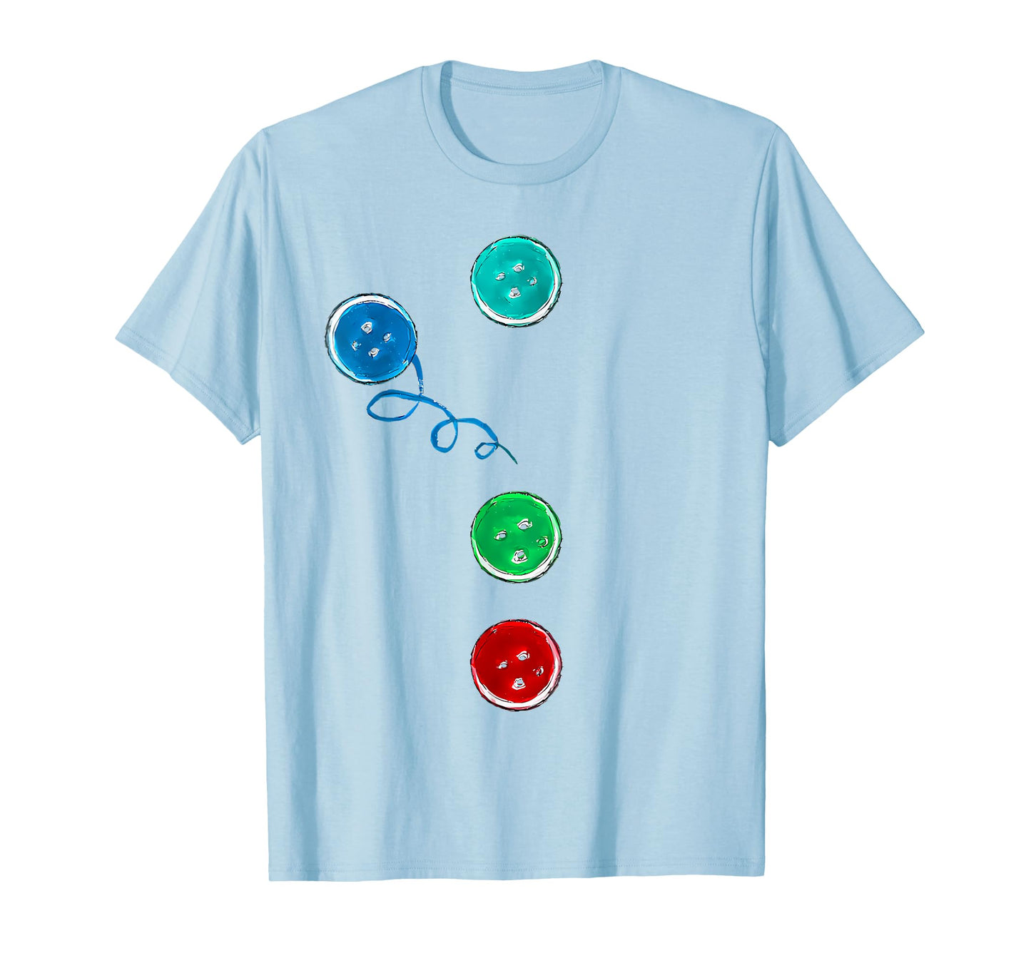 Four Groovy Buttons Blue Cat Funny Halloween Costume Kid T-Shirt