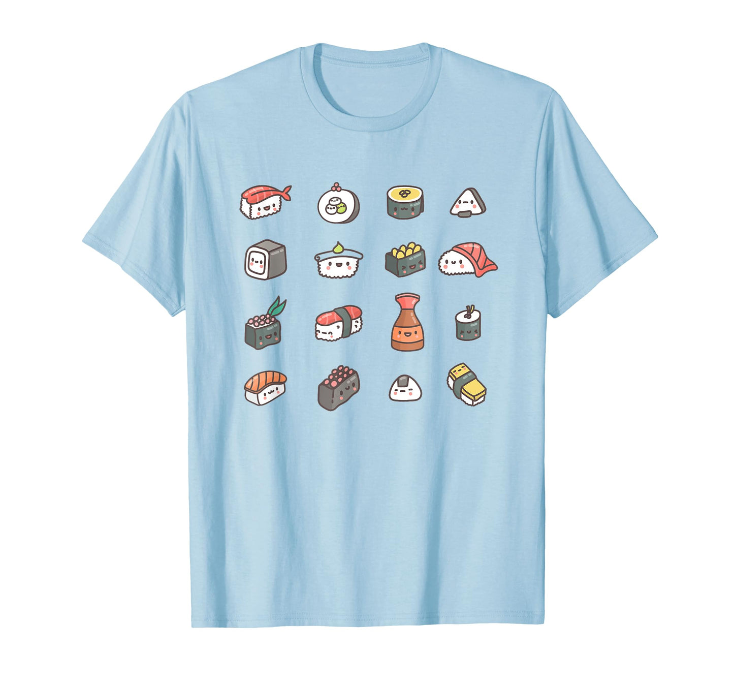 Kawaii Sushi Roll Anime T-Shirt