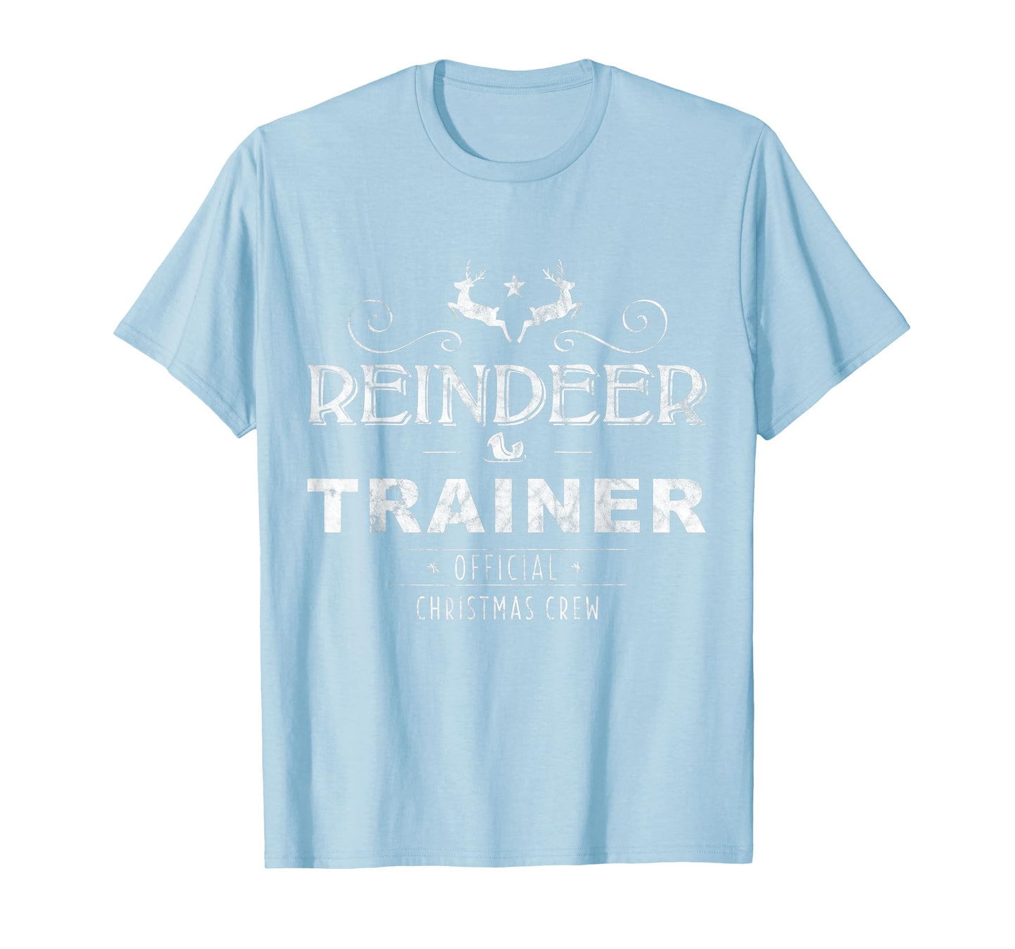 Reindeer Trainer Christmas Crew - Red T-Shirt